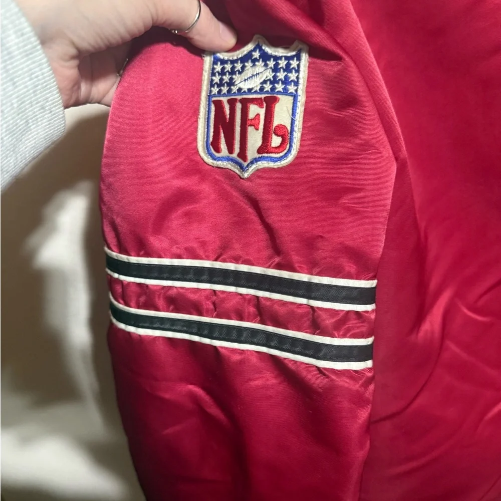 Vintage Starter Arizona Cardinals Satin Bomber Jacket NFL‎ Size Large